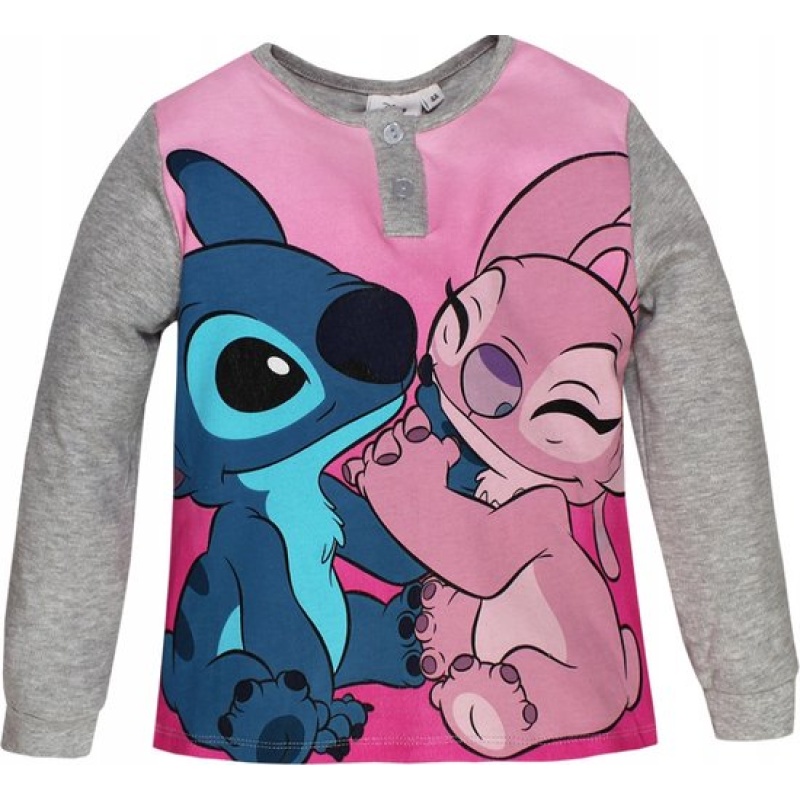 Disney Lilo & Stitch - Pyjamaset - Katoen - Grijs/Roze - Afbeelding 2