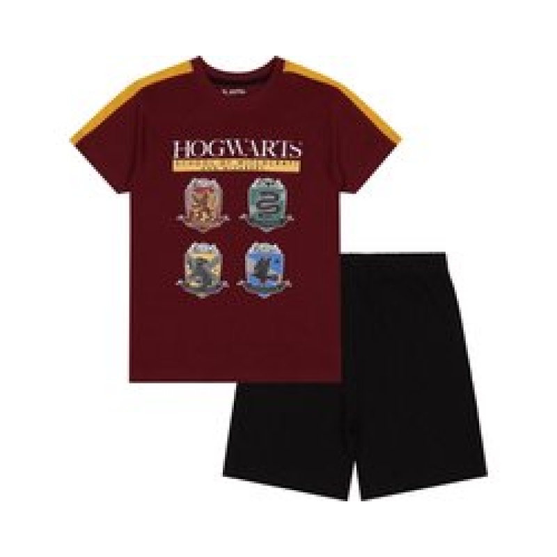 Harry Potter Pyjama, Jongens Zomer Pyjama, Bordeauxrood - Afbeelding 2