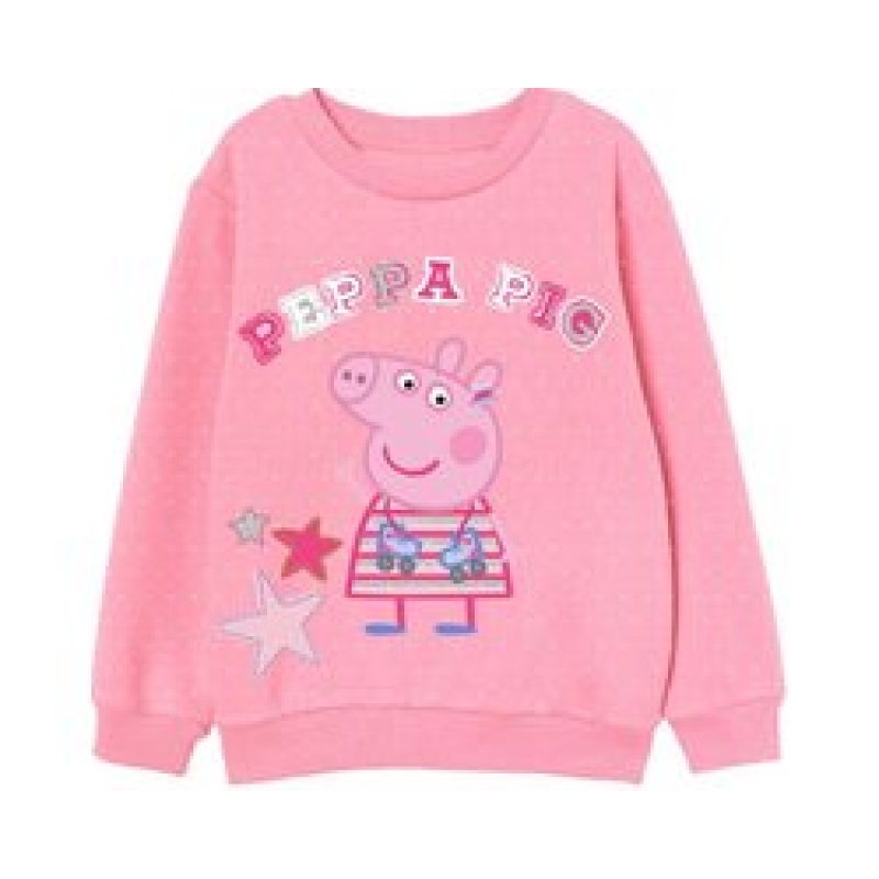 Peppa Pig sweater, trui, met stippen en glitters, roze