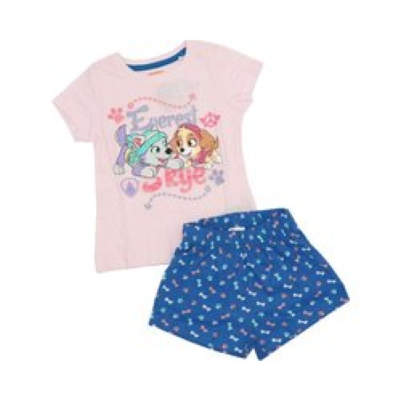 Paw Patrol Meisjes Shortama Skye en Everest Roze