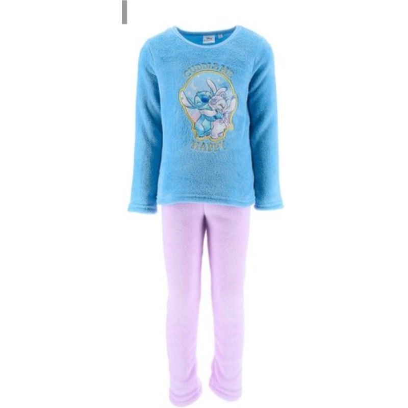 Disney Lilo & Stitch Pyjama Coral-Fleece Lila Maat 116