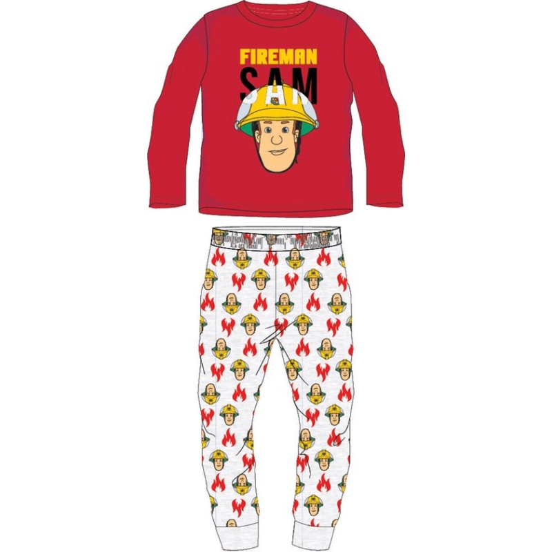 Brandweerman Sam pyjama - maat 92 - Fireman Sam pyjamaset - rood / grijs