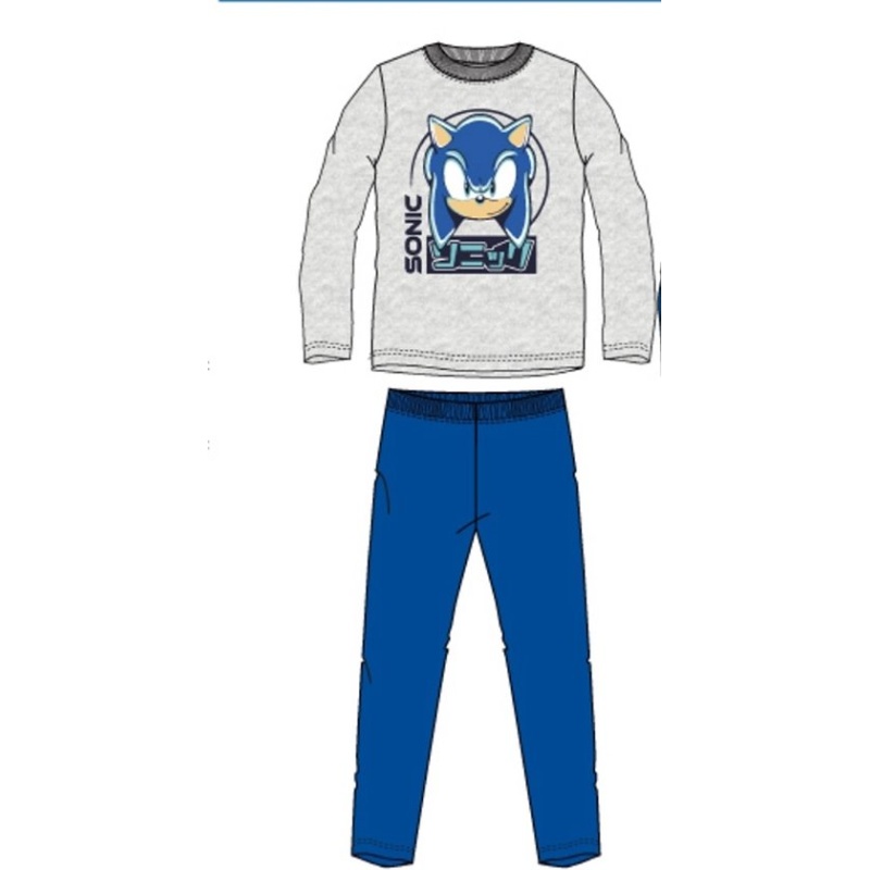 Sonic The Hedgehog Pyjama Grijs Katoen