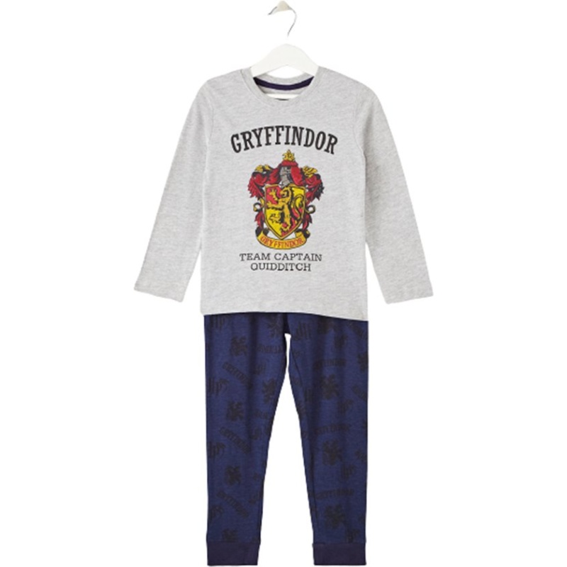 Harry Potter - Pyjama - Katoen - Grijs/Blauw Maat 104