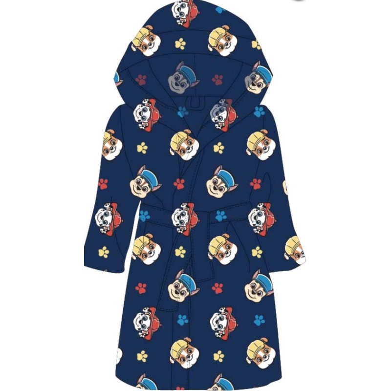 Paw Patrol Badjas Blauw Fleece Maat 122/128