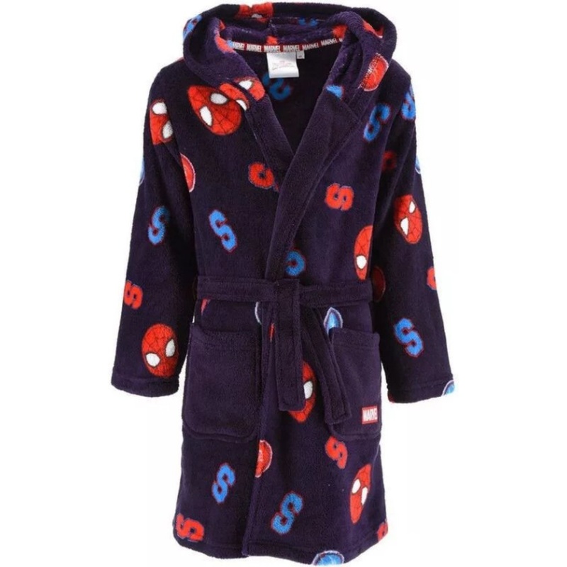 Spiderman Badjas Fleece Blauw