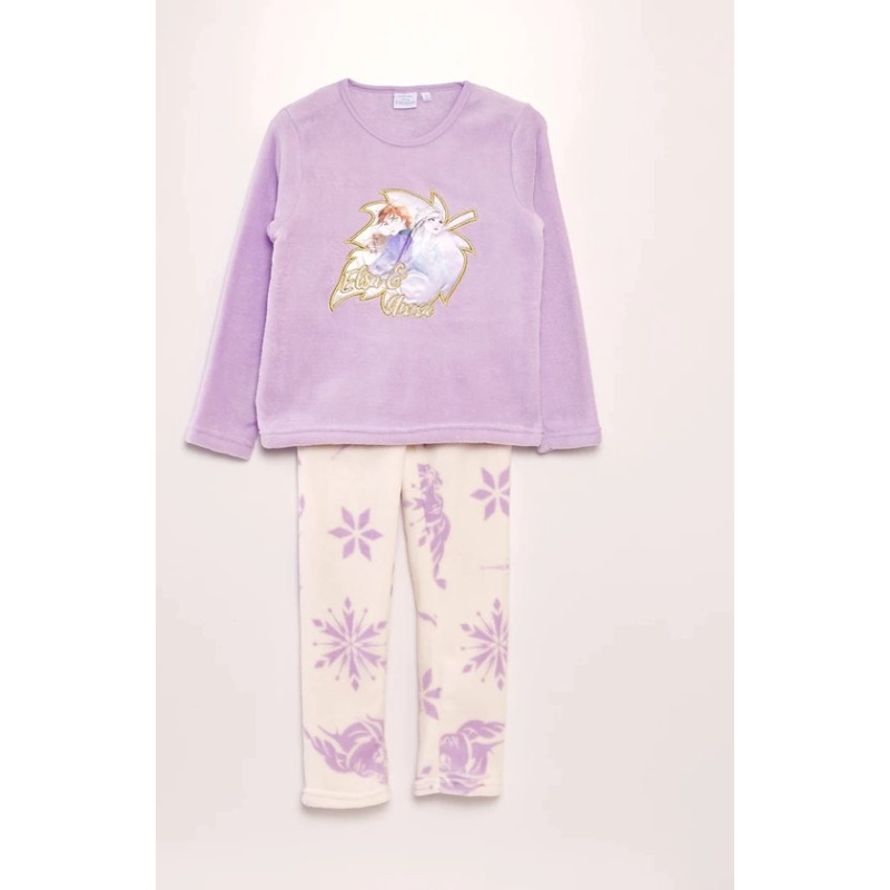 Disney Frozen Pyjama Fleece Lila Maat 128