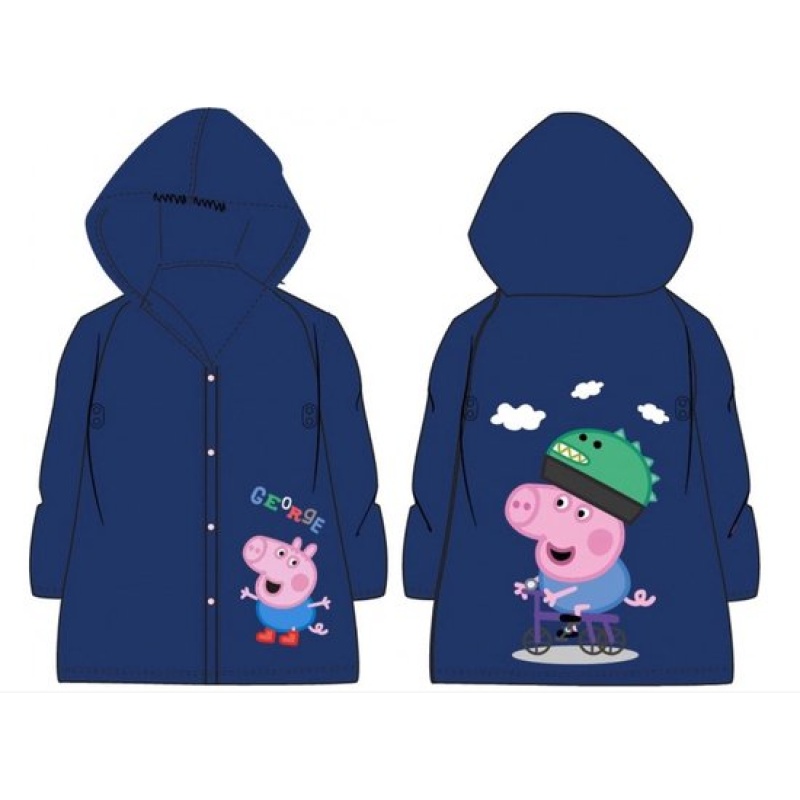 Peppa Pig Georges Regenjas Blauw Maat 116/128