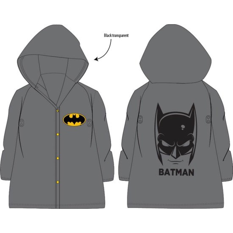 Regenjas kind Batman grijs