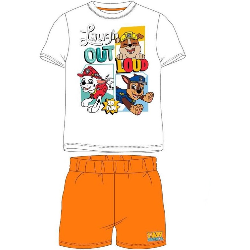 Paw Patrol Shortama/pyjama Oranje Maat 128